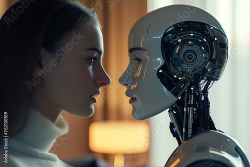 Futuristic AI Companion: Seamless Blend of Humanity and Technology