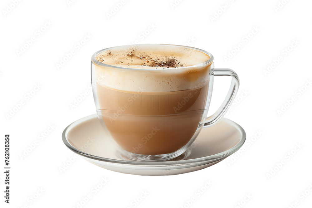 Cup of coffee, cappuccino, and coffee with milk in white mugs on saucers Cup of coffee, cappuccino, and coffee with milk in white mugs on saucers