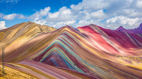 Vinicunca mountain in Peru in seven colors.