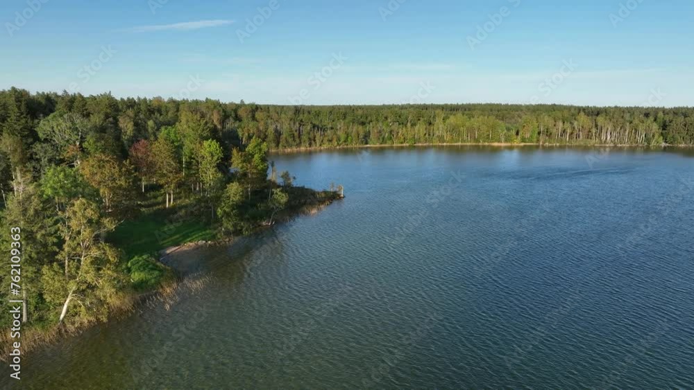 Aerial view along the shore of Lake Karujärv in Saaremaa, Estonia. Aerial view along the shore of Lake Karujärv in Saaremaa, Estonia.