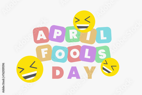 Illustration vector graphic of happy april fools day. Good for poster or background