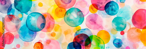 Whimsical watercolor polka dots pattern , adding a playful and cheerful vibe . Generative AI
