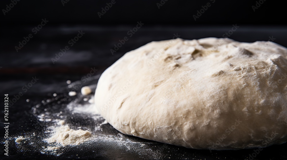 close up of bread dough on the table