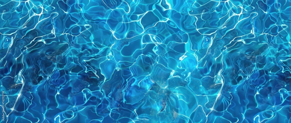 Obraz premium Serene Aquamarine Ripples - The Essence of Purity Generative AI