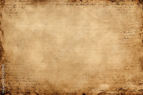 Antiquated Old paper writings. Pattern canvas. Generate Ai