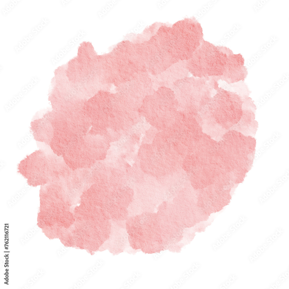 Abstract Pastel Pink Watercolor Splash Paper Texture Paint Stain Background Circle