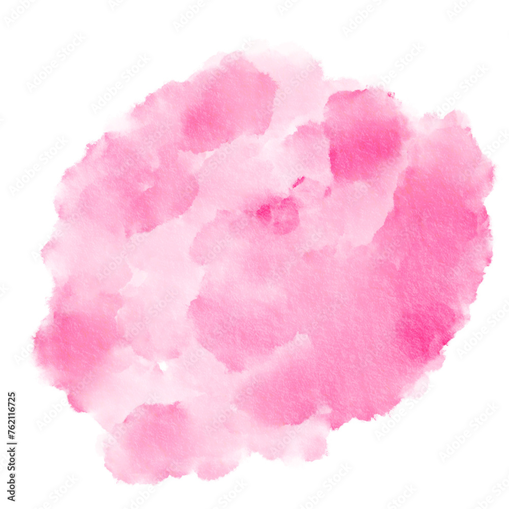 Abstract Pastel Pink Watercolor Splash Paper Texture Paint Stain Background Circle