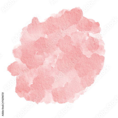 Abstract Pastel Pink Watercolor Splash Paper Texture Paint Stain Background Circle