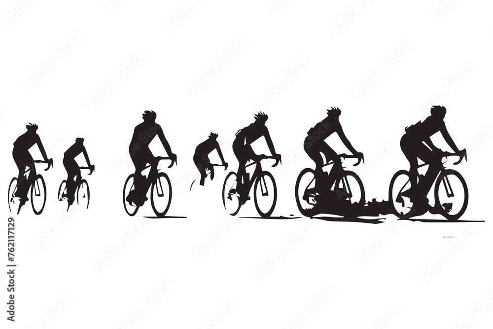 Cycling silhouette vector Cycling silhouette vector