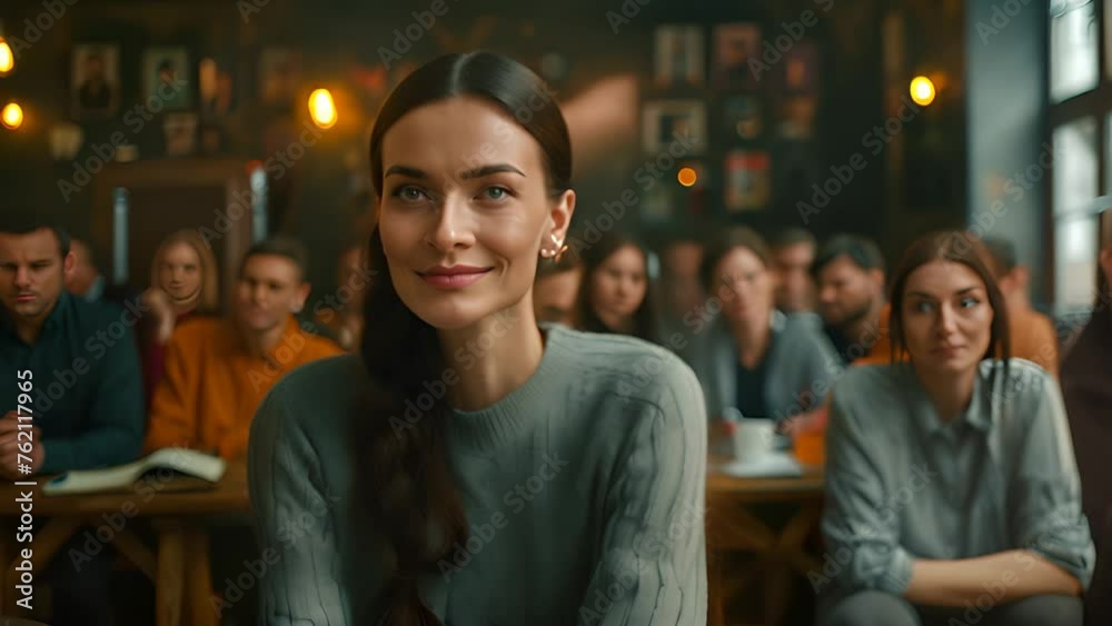 Joyful Professional Victory: A Happy Expression Reflecting Accomplishment on the Businesswoman Joyful Professional Victory: A Happy Expression Reflecting Accomplishment on the Businesswoman