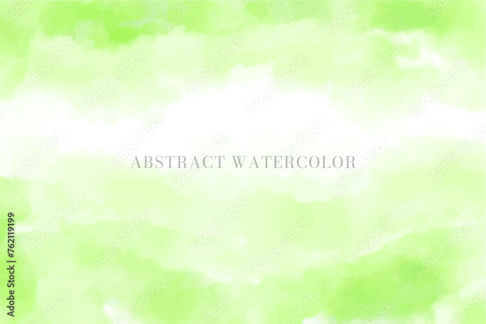 Green colors abstract watercolor background