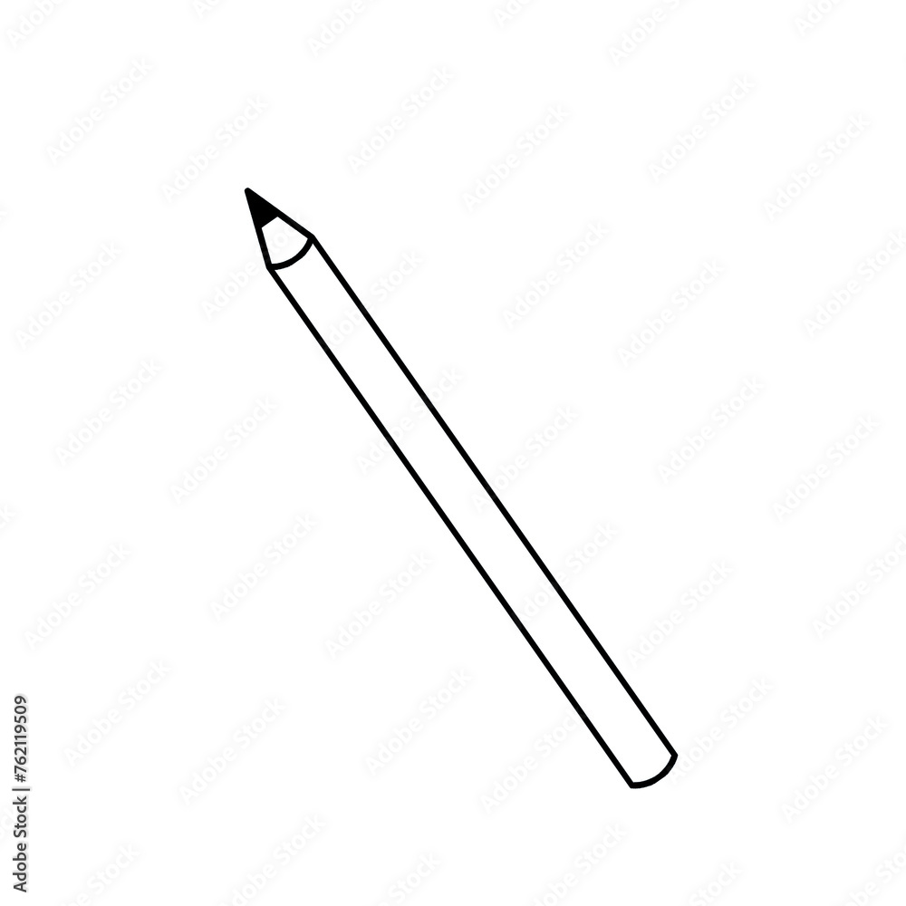 鉛筆のアイコンの線画 鉛筆のアイコンの線画