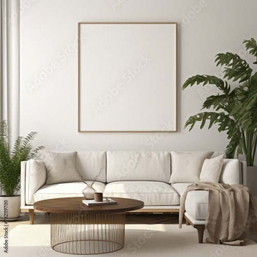Frame mockup, ISO A paper size. Walk in closet wall poster mockup. Interior mockup with house background. Modern interior design. 3D render