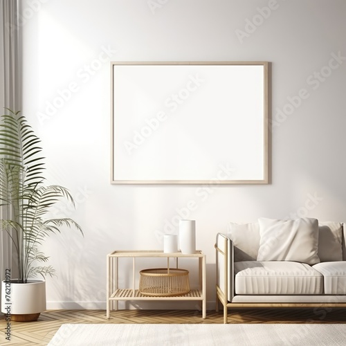 Frame mockup, ISO A paper size. Walk in closet wall poster mockup. Interior mockup with house background. Modern interior design. 3D render