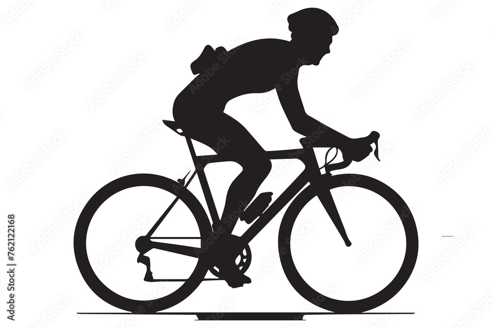 Cycling silhouette vector Cycling silhouette vector