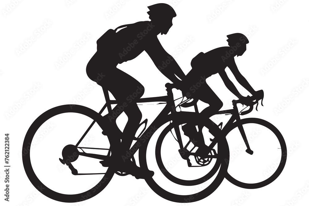 Obraz premium Cycling silhouette vector
