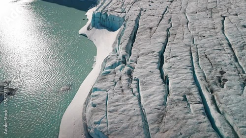 Ojo del Albino, the most iconic glacier in Ushuaia (Argentina). photo