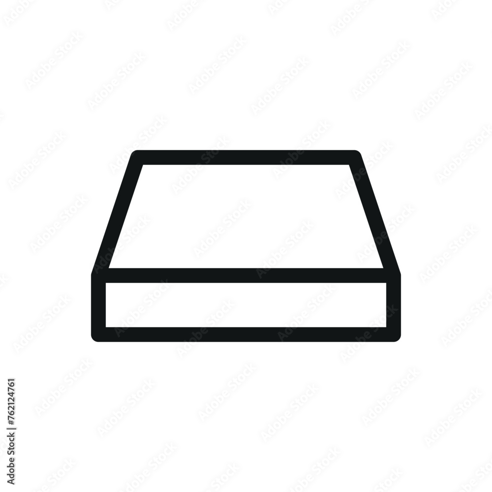 Precast concrete plate vector isolated icon with editable stroke