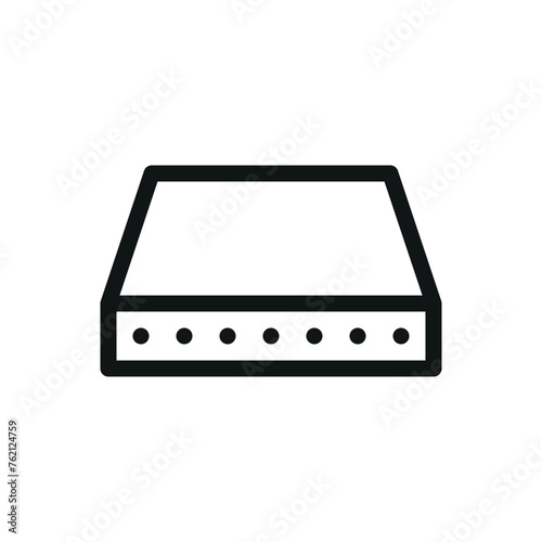 Precast hollowcore flooring isolated icon, precast core floor slab vector symbol with editable stroke