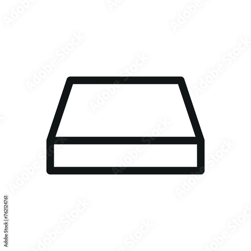 Precast concrete plate vector isolated icon with editable stroke