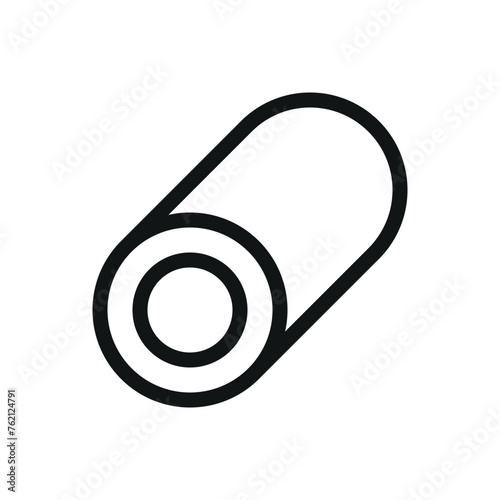RCP pipe isolated icon, concrete pipe vector symbol with editable stroke