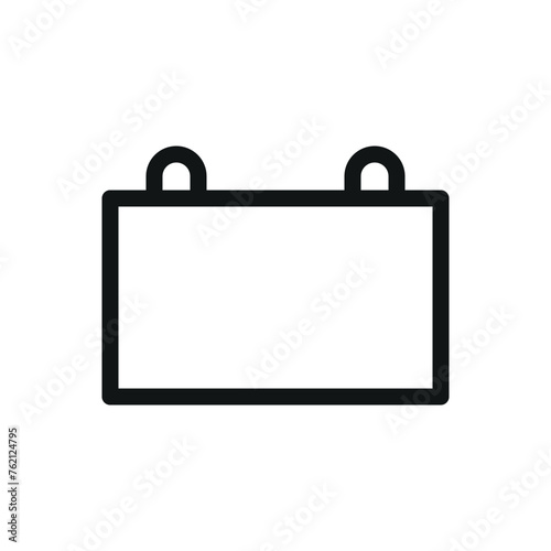 Solid reinforced concrete foundation block vector isolated icon with editable stroke