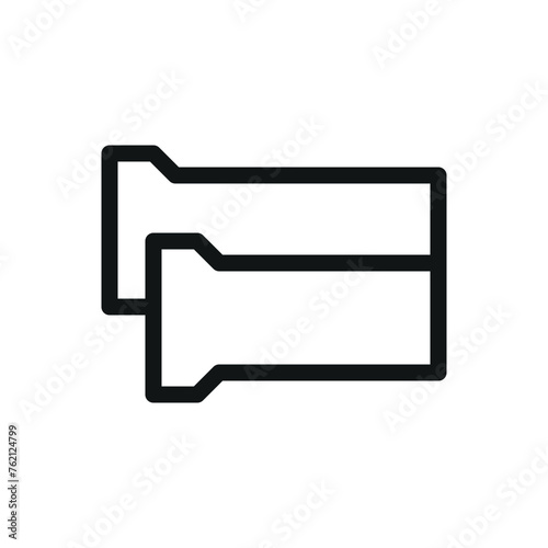 Reinforced concrete pipe vector isolated icon with editable stroke
