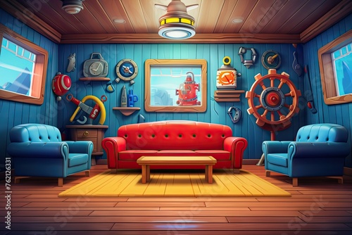 Boating School Channel for Kids, Children's Cabin on Boat, YouTube Streaming Room
