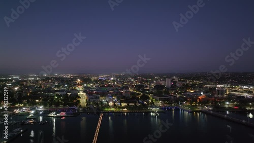 Wallpaper Mural Dawn AERIALS Of Geelong City, Australia Just Before Sunup. Torontodigital.ca