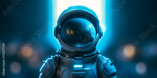 Astronaut als Cartoon Zeichnung im Weltall, ai generativ