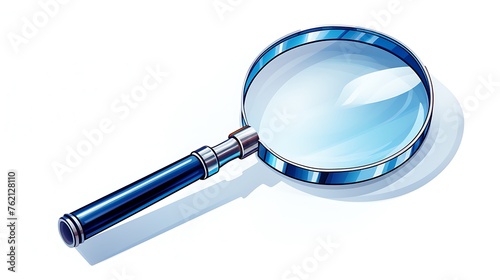 Magnifying glass isolated on white background