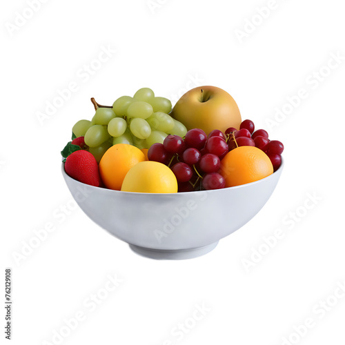 A bowl of fresh fruit on a kitchen counter