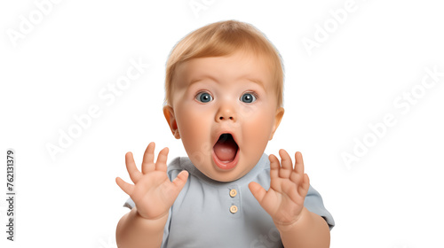 child screaming isolated on transparent background