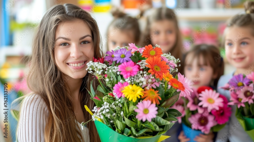 Teacher Appreciated with Flowers on Teachers Day