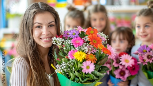 Teacher Appreciated with Flowers on Teachers Day