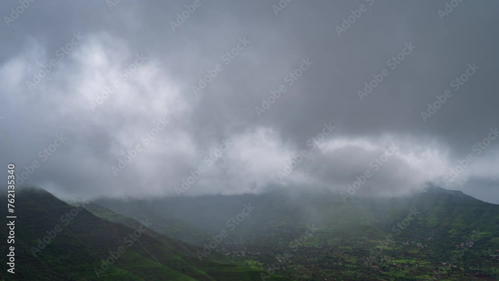 Timelapse - Clouds over a mountain during rainy season 4K60 Timelapse - Clouds over a mountain during rainy season 4K60
