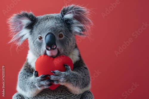 Heartwarming Koala Hug: Precious Connection, AI Generative 