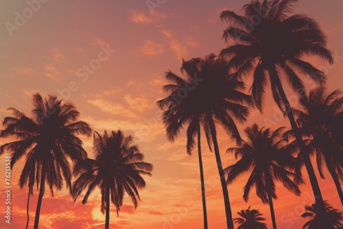 Lonely Single palm tree on uninhabited island. Paradise azure beach with exotic coconut tree. Generate ai