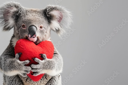 Koala's Loving Clutch: Heartwarming Charm, AI Generative 