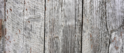 Fond de planches en vieux bois gris clair, format bannière