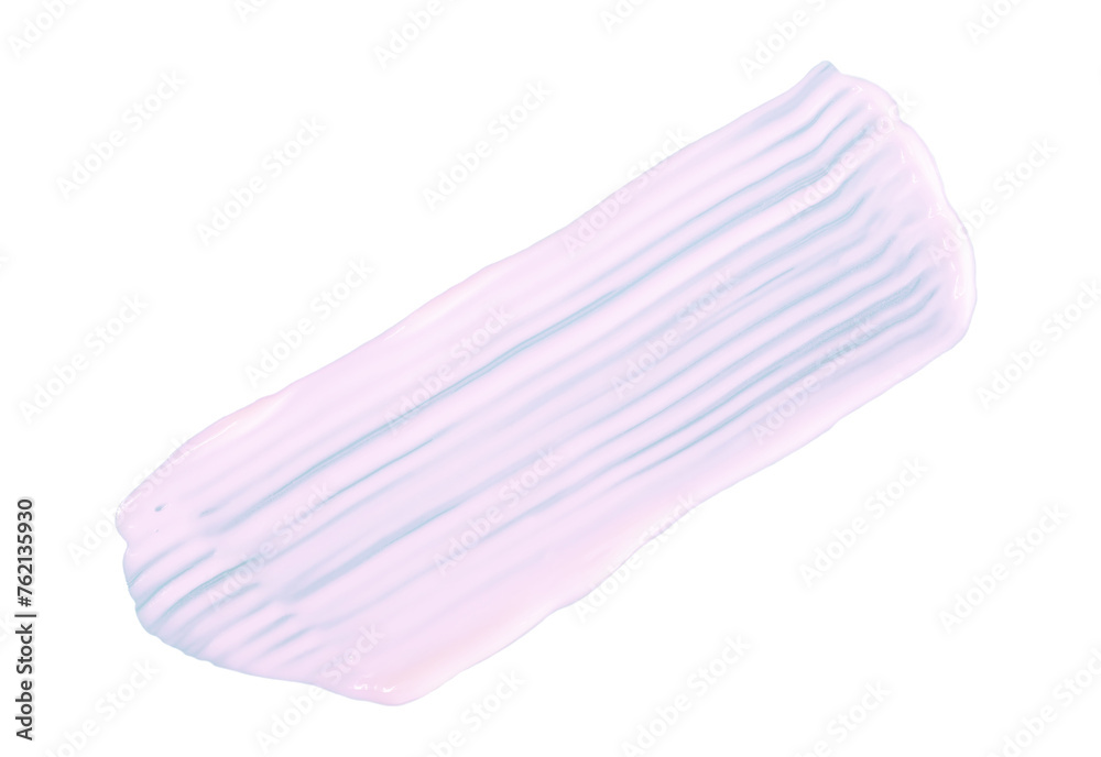 Smear of white cosmetic cream with light blue stripes. Isolated Smear of white cosmetic cream with light blue stripes. Isolated