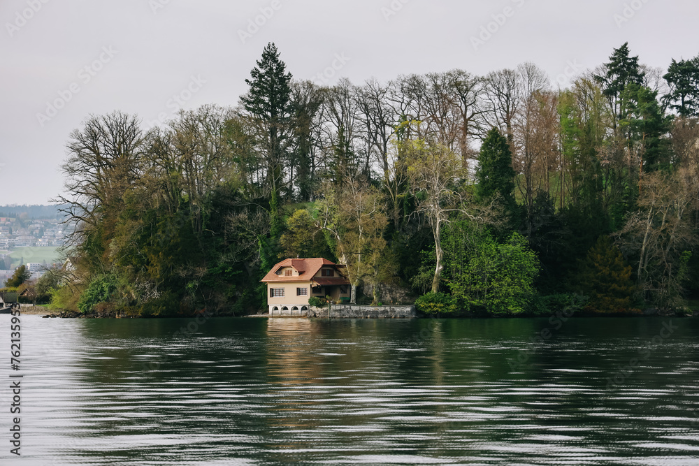 Waterview on Swiss village near Lucerne, Switzerland. Waterview on Swiss village near Lucerne, Switzerland.