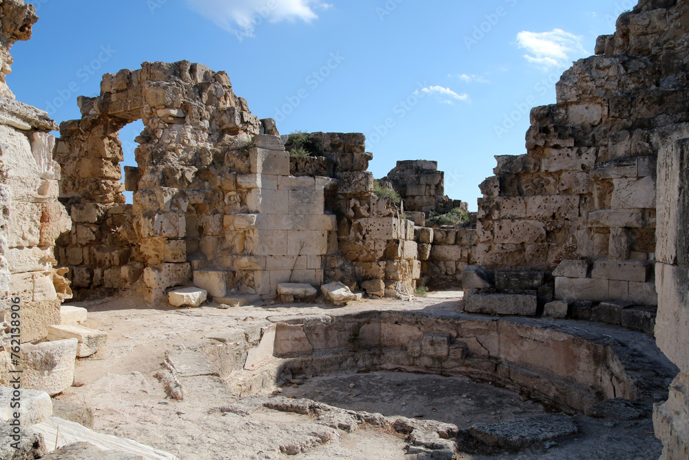 Remains of the thermal bath of the ancient city of Salamis, Northern Cyprus  