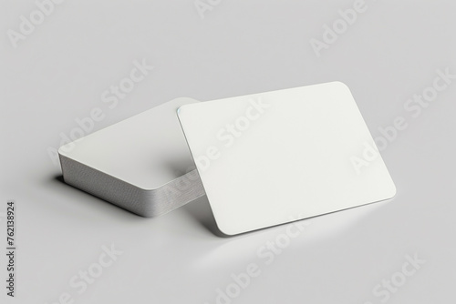 A stack of blank white cards, ideal for mockups