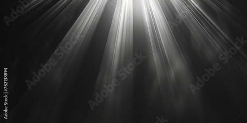 White light rays on black background, overlay for glowing effects or lighting ,white glow flare light with dynamic movement on dark background