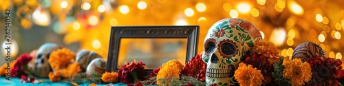 day of the dead decoration frame photo