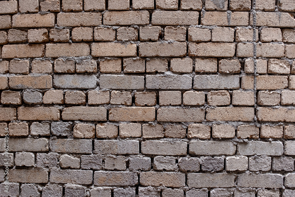 Shoddy brick work on a wall using clay bricks in Asia Shoddy brick work on a wall using clay bricks in Asia