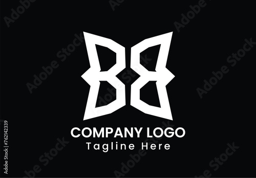 letter b logo   letter bb logo  letter b and arrow logo  butterfly logo