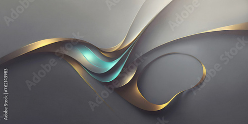 Abstraction image of background gradient waves with bright light lines