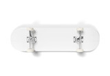 White skateboard mockup isolated on blank. 3D rendering